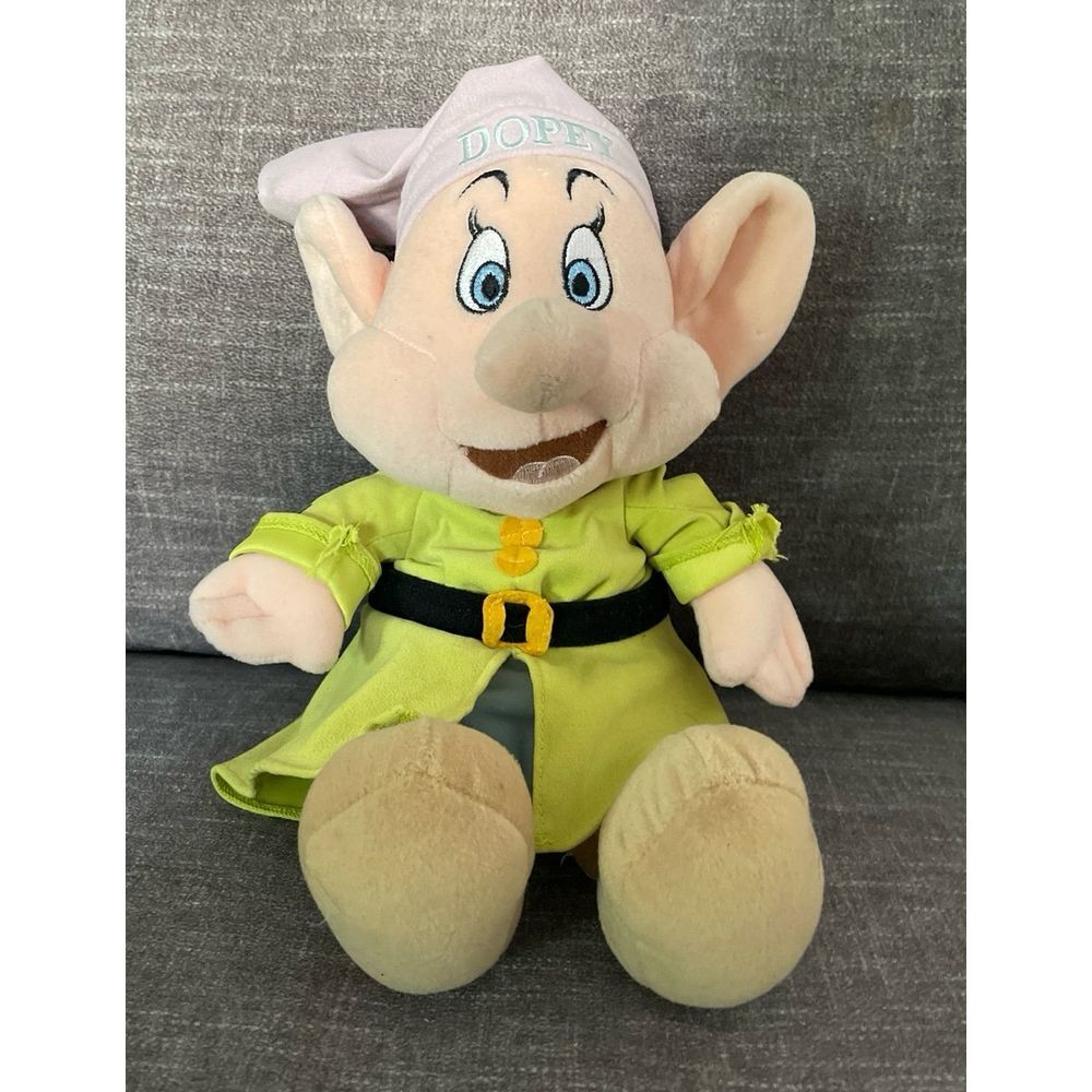 Disney Snow White and the Seven Dwarfs Movie DOPEY Doll Stuffed Animal Plush 13"